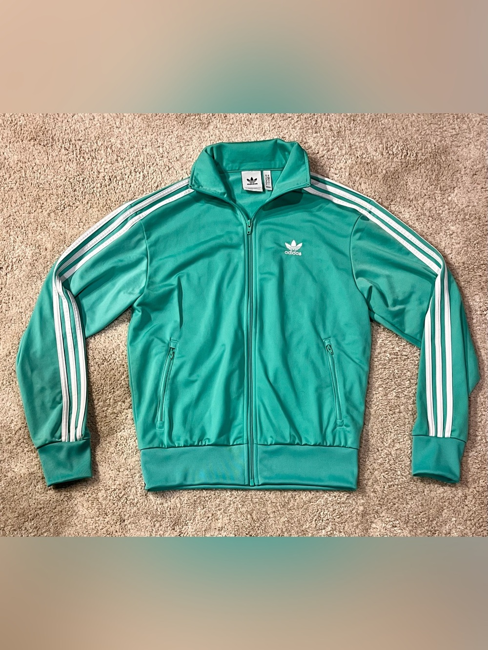 Adidas Originals Firebird Track Jacket Men’s S Hi-Res Green HB9432 Trefoil
